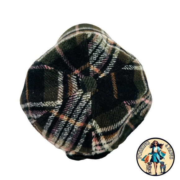 Isabel Marant Tyron Logo Adjustable Baseball Cap in Dark Green Plaid One Size - Picture 6 of 9